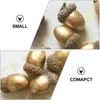 Decorative Flowers 25 Pcs Golden Acorn Party Fake Chestnut Artificial Acorns Fall Decorations Xmas Decors Wedding Vases Miniature Fruit