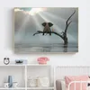 Funny Animal Poster Wall Art Canvas Painting Cute Elephant Picture HD Print For Kids Room And Bedroom Decoration No Frame3123