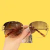 Desinger Wire C Sunglasses Men And Women xury Stylish Rimless Sun Glasses Cool Decoration Oversized Shades Eyewear7605909