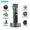 VGR Hair Clipper Professional Hair Trimmer Draadloze kapper haar snijmachine digitale display kapsel trimmer voor mannen V-696 240306
