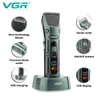 VGR Hair Clipper Professional Hair Trimmer Cordless Barber Cuting Hair Machine Digital Discloy Haircut trimmer for Men V-696 240306