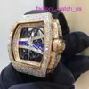 Exciting Watch RM Watch Hot Watch RM61-01 Series Manual 50.23*42.7mm RM6101 Rose Gold Back Set With Luxury T Diamond