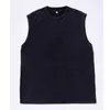 2024 new design High quality 230g cotton heavy sleeveless T-shirt washed vintage shoulder cotton T-shirt Oversized loose vest for men and women
