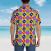 Chemises décontractées pour hommes Vintage Music Hawaii Shirt Hommes Beach Disco Art Manches courtes Y2K Funny Graphic Blouses surdimensionnées