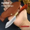 Cuchillos de caza para acampar Herramientas manuales EDC para hombre Gadgets de supervivencia al aire libre Mango táctico de madera Cuchillo militar Cuchillo de caza Cuchillo portátil 240315