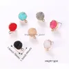 Charms Nieuwe Natuur Hars Druzy Stone Stud Earring Diy Charm Fit Vrouwen 7 Kleur Kristallen Hanger Voor Accessoires Sieraden Maken drop Deliv Dh54D