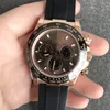 Motre be luksus luksus zegarek na rękę 40 mm N4130 Chronograph Mechanical Ruch 904l stalowa obudowa męskie zegarki designerskie zegarki zegarki