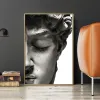 Calligraphie Black and White David Sculpture Toile peintures sur les affiches murales et imprime Portrait Wall Art Toivas Pictures décor Cuadros