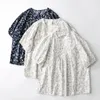 Damesblouses Zomer Vintage Katoen Accordeon Geplooid Bladerdeegmouwen Losse Babydoll Blouse 2024 Japan Casual Cottage Core Kawaii Leuke Kleding