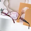 Solglasögon ramar metel legering glasögon full fälg optisk ram recept kvinnor designade elegant skådespel som läser myopia blommor öga