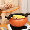 8L 5L Orange Pumpkin Micro Pressure Pot Home Type Soup Multifunctional Non Stick Gas Stove Universal 240308