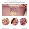 Schoudertassen Vrouwelijke Enkele Casual Tas 3 Compartimenten Koreaanse Stijl Mode Oren Beeldhouwen Schuine Span Chain Flap