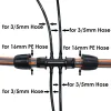 Złącza 1050pc Szybkie złącze 16 mm Rura PE do 3/5 mm rurka mikro kroplowa adapter wodny ogrodowy 6way do 1/8 węża złącza sprzęgła