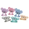 10pcs silikonowe zęby Dziecko Akcesoria Born Baby Teether Baby Produkty dziecięce Spersonalizowany Bear Dinozaur Koala BPA za darmo 240307