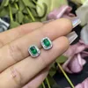 100 natuurlijke 4x6 mm smaragdgroene sieraden 925 zilveren oorbellen voor godin van fijne sieraden 240229