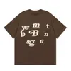 Haut surdimensionné en pur coton, T-shirt à manches courtes de marque tendance avec lettres imprimées