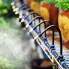 Sprühgeräte 10M Misting Fogging Bewässerungsset Einstellbare Sprühwinkeldüse Gartenbewässerung Kühlung Landschaftsbau Befeuchtung Staubentfernung