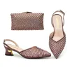 Dress Shoes Doershow Nice African And Bag Matching Set With Selling Women Italian For Party Wedding HRT1-2