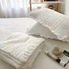 Comforters sätter sommarbäddsäcke på sängen tvättade fast färg quilt luftkonditionering med mjukt andningsfullt filt tunna täcke hemtextiler yq240313