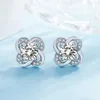 Designer Koreaanse klaver designer stud oorbellen voor vrouwen meisjes glanzende diamant bling kristal liefde geometrie charme oorbel oorbellen oorbellen sieraden VB3A