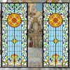 Films Glas-in-loodfolie Raamfolies Zelfklevende matte gotische kerksticker Badkamer Keukenkast Deur Woondecoratie