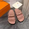 Slippers Chypres الفاخرة 7A صندل جلدي أصلي النعال المنزلية الجلود العالية الأصلية للإناث casual9lsf