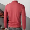 Pique bawełniana koszulka polo z długim rękawem Slim Fit Sport Style Polos S-4xl Solid Kolor Codzienny biznes wielokolorowy