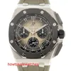 Ikoniska damer AP Wrist Watch Epic Royal Oak Offshore Series Mens Automatic Mechanical Wrist Watch With Timing Funktion 26420SO.OO.A600CA.0 LJUS GRÅ