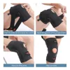 Sécurité 1PC genouillère support manchon réglable ouvert rotule stabilisateur protecteur enveloppement en nylon pour l'arthrite ménisque déchirure course sport