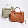 Handmade Woven Tote Bag 2024 Size Autumn/winter New Large High-capacity Handbag Casual bags purses handbags women