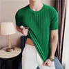 الرجال t-shirts تي شيرت الصيف الجري للملابس الرياضية اللياقة البدنية ضئيلة تناسب الأكمام القصير الحياك