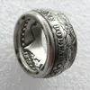 Venda de anel de moeda banhado a prata Morgan Silver Dollar 'Heads' feito à mão em tamanhos 8-16 de alta qualidade 224x