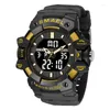 Wristwatches Quartz Watches Male Clock SMAEL Brand 50M Waterproof Stopwatch Week Display Alarm Clocks 8080 Men Watch Sports Time