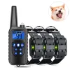 Colliers 800m Dog Training Collar Dispositif IP7 étanche rechargeable avec l'affichage LCD pour tout son de vibration de taille