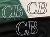 Neues CB Hollow besticktes T-Shirt Herren Grün Schwarz und Weiß Colbaxton Extra großes Damen-T-Shirt Herrenbekleidung 240313