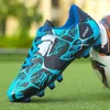 Childrens Soccer Shoes for Boy Indoor Turf Training Outdoor Sports Fast Football Society Cleats Boots Kids 240228