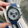 Mężczyźni Watch RLX Clear Fatory Gold Chronograph Watch Kwarc Ruch Super Standby Wysoka wytrzymałość odporna na składanie sporty sporty sporty sporty sporty rekrea