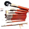 مجموعة مكياج الأدوات ذات الطرف الراقي من 4 ألوان ، أدوات تجميل الفرشاة ، شعر حصان الصوف ، 10 GG