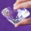 Enorme 100mm vidro cristal diamante paperweight quartzo artesanato decoração para casa ornamentos fengshui aniversário festa de casamento lembrança presentes q05277p