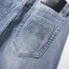 Frühlingsmänner Jeans Designer Hosen Herren Mode Sticke Light Jeans Herren Straight Jeanshose dehnen Unisex Denimhose
