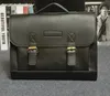 Original design mens bag business crazy horse leather handbag briefcase classic shoulder 240313