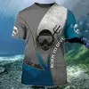 Homens Camisetas Verão Divertido Mergulho Série Padrão T-shirt 3D Impresso Homens Mulheres Moda Manga Curta Camisa Oversized Pulôver Tees Tops