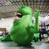 Atacado atraente monstro verde de Halloween 6mh (20 pés) com diabo inflável de ventilador abrindo os brinquedos de balão fantasmas gigantes da boca para adornar esporte de brinquedos