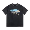 Herrendesigner T -Shirt -Kleidung Palms Designer -Hemden Frauen T -Shirts Mode Spray Lack Graffiti Paar Kurzärmele High Street Lose Tide Marke Crew Neck Buchstabe70