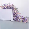 Decorative Flowers Table Runner Flower Arrangement Wedding Decor Floral Artificial Row Event Party Backdrop Prop Window Display ZZ