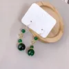 Kolczyki Dangle Green retro w stylu retro moda i eleganckie długie qipao hanfu wszechstronne dla damskich akcesoriów do kolczyków biżuterii