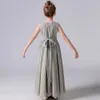 Dideyttawl Chiffon Pleated Flower Girl Dresses Sashes Kids Weddings Birthday Party Pageant Gowns Junior Bridesmaid Dress 240228