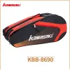 Torby 2022 Kawasaki Podstawowa seria Bagmintona torba sportowa o dużej pojemności na 6 rakietach badmintona z dwoma ramionami KBB8690