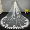 Bridal Veils Arrival White Ivory Appliques Lace Casamento Cathedral Wedding Sexy Accessories Welon