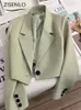 Blazer mujer primavera Color sólido ocio temperamento suelto traje chaqueta moda tendencia traje elegante prendas de vestir exteriores moda coreana 240227